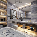 Crystal Blue banyo duvar uygulaması