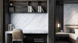 bianco carrara mermer masa uygulamasi