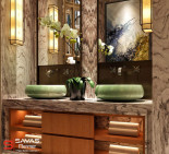 Palissandro Avellano Mermer Banyo Tezgah Uygulama