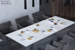 Bianco Carrara Marble Dinner Table