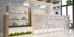 Bianco Carrara Marble Bar Counter