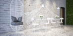 Bianco Carrara Marble Living Room